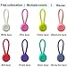 Reusable Magnetic Ties with Strong Magnet for Bundling and Organizing Cables,Headphone Cables,USB Charging Cords,Hanging & Holding Keychain,Silicone Cord Winder Magnetic Cable Clips 8 Colors - 24 Pack