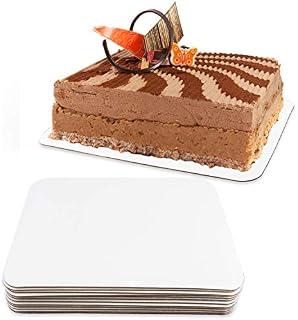 White Quarter Sheet Cake Board Rectangle Grease Proof Sturdy Pad Full 12 Pack