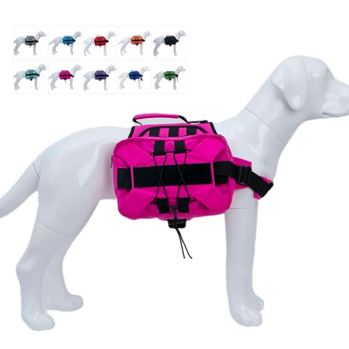 Large Dog Backpack with Side Pockets for Hiking and Travel