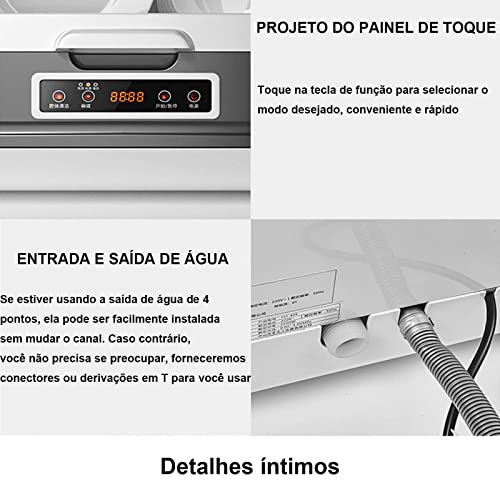 Lava-Louças de bancada portátil, 3 modos de limpeza, com função automática de enchimento de água, de