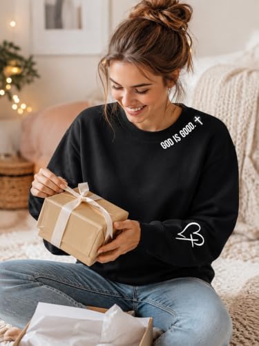 QIXYN Christian Sweatshirts for Women Faith Bible Verse Religious Shirts - image 2