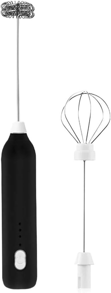 Electric Whisk – Fast Foaming for Coffee, Lattes, Matcha, Protein Shakes, Eggs & Sauces(Black)