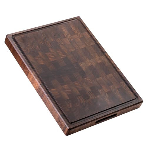 muso wood End Grain Cutting Board, Black Walnut Wood, 2"