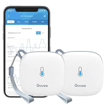 Govee WiFi Room Thermometer Hygrometer 2Pack, Smart Indoor Humidity Sensor