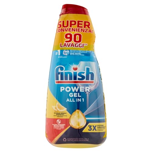 Finish Power Gel Lemon Gel Lavastoviglie, 3 X 600Ml
