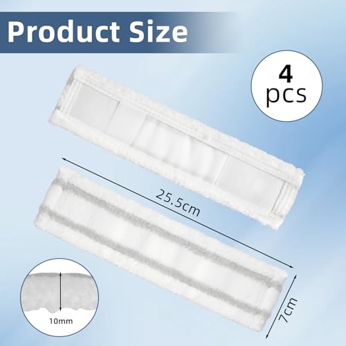 4 Stück Ersatzmikrofaser Wischbezug Kompatibel für Karcher WV1 WV2 WV5 Fenstersauger Sprühflasche Zubehör Fensterreiniger Ersatzteile