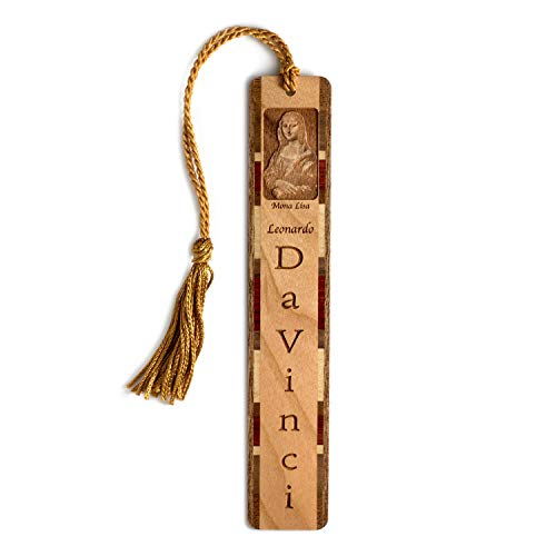 Mona Lisa Engraved Wooden Bookmark