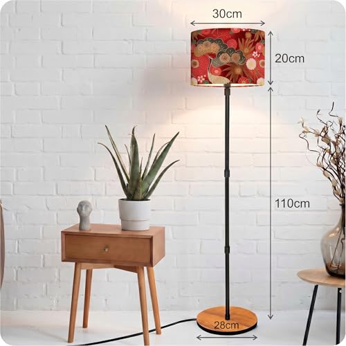 Image of Rellon Floor Lamp for Living Room with Decorative Metal Floor Lamp Standing Home Decoration Floor JuteLamp Shade Reading for Bedroom, Office,Kitchen (A7)
