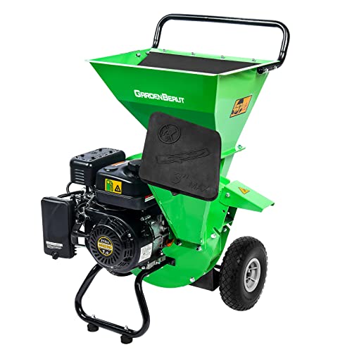 Gardenbeaut Wood Chipper, Heavy Duty Wood Shredder Mulcher Gas Powered 7Hp Engine For 3" Inch Max Wood Diameter Capacity #TOP5