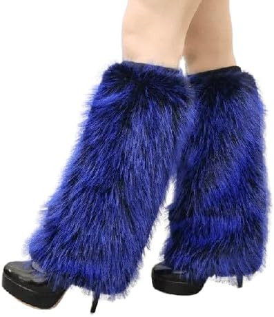 Leg Warmers, Faux Fur leg warmers, handmade leg warmers (Custom, Black)
