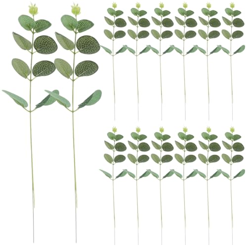 Gadpiparty Eucalyptus Leaf Cake Toppers 40 Pcs Baking Adorns for Birthday Baby Shower Diy Floral Cake Decoration Boho Style Leaf Inserting Toppers for Special Occasions