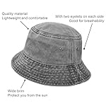 2 Pieces Bucket Hat Sun Packable Travel Beach Fishing Hat for Men Women - Image 3