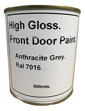 Grehge hes Ltd 1 x 500ml Anthracite Grey - Ral 7016 HIGH GLOSS Front & Garage Door Paint