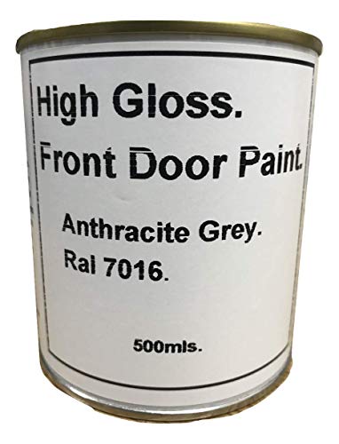 Grehge hes Ltd 1 x 500ml Anthracite Grey - Ral 7016 HIGH GLOSS Front & Garage Door Paint