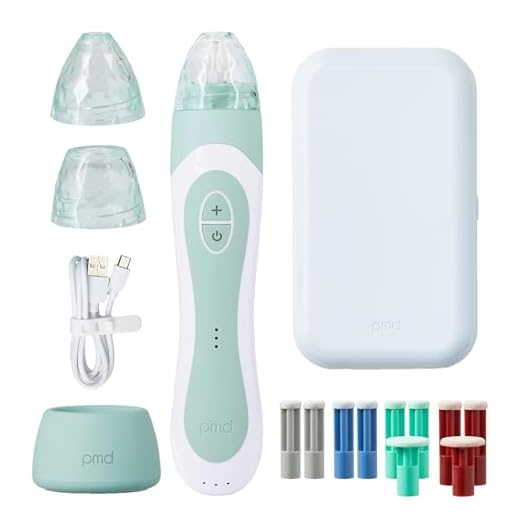 PMD Beauty Personal Microderm Elite Pro-At-Home Microdermabrasion Machine with Kit for Face and Body-Exfoliating Crystals and Vacuum Suction for Fresh and Radiant Skin-Three Speed and Suction Options