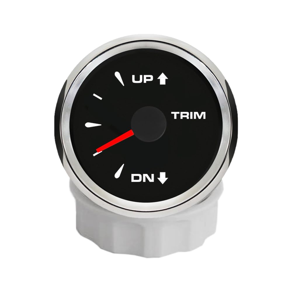 ELING 52mm Trim Gauge Meter UP-DN 0-190Ohm Segnale con 8 colori Retroilluminazione 12V 24V per yacht Barche