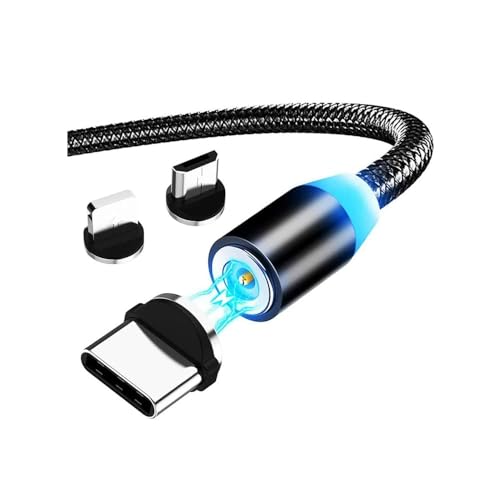 マグネット 充電ケーブル 3in1 ケーブル 360度自動接続 磁石 脱着式 急速充電 LEDランプ付き 3個端子付き USB 充電ケーブル マグネット充電ケーブル 最大3A 非データ転送 高耐久 強化 ナイロン メッシュ編み 磁石 脱着式 多機種対応 3in1 充電ケーブル