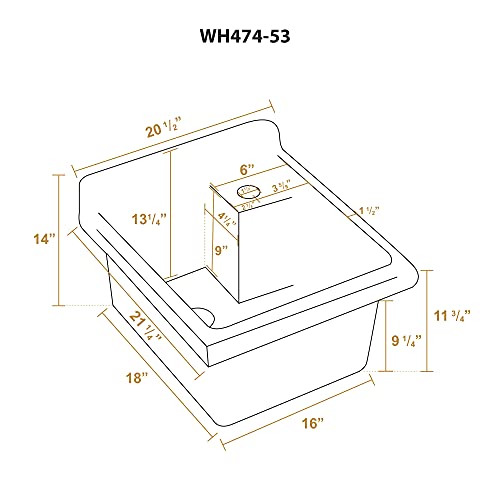 Vitreous China Single Bowl Kitchen Drop-In Sink #TOP3