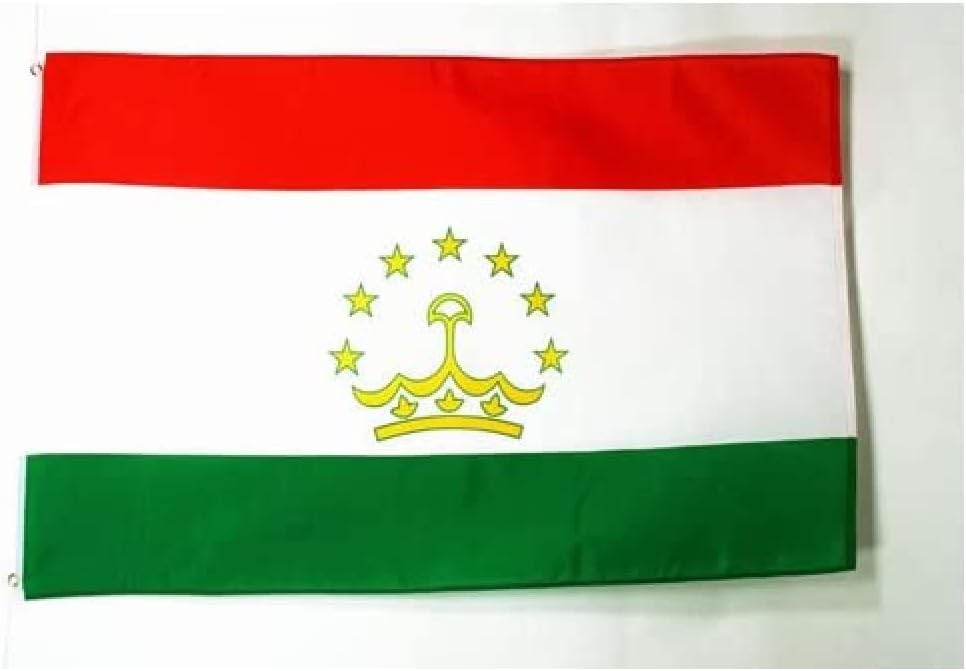 AZ FLAG - Tajikistan Flag - 3x5 Ft - 100D Polyester Tajik Banner with Two Metal Grommets - Fade Resistant - Vivid Colors - 3' x 5' Feet - 150x90 Cm