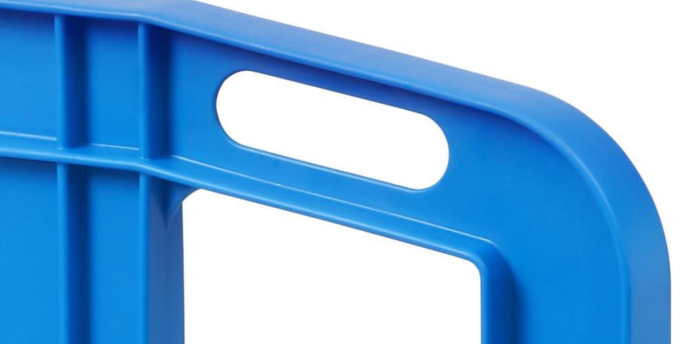 FERRETELIX Valla peatonal plastico azul (Kit de 3 unidades) 2 mts x 1 mt patas giratorias