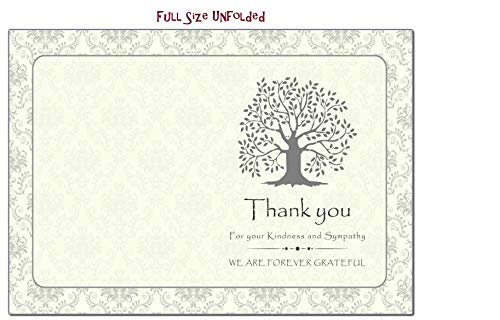 Elcer 20 Celebration Of Life Funeral Thank You Cards With Envelopes Acknowledgment Memorial Sympathy Thank You Cards (Ivory Cream) #TOP4
