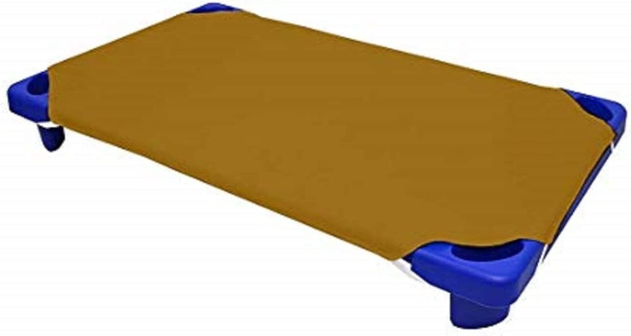 Spannbettlaken für Kleinkinderbett, Vorschule, Mattegröße 4, elastische Schlaufen, 100 % Baumwolle, weiche Babypflege-Bettlaken, 6 Stück, Taupe (55 cm B x 101 cm L)
