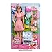 Barbie Pink Passport Paris Doll Set With Clothes & Picnic Accessories, Includes Brunette Doll