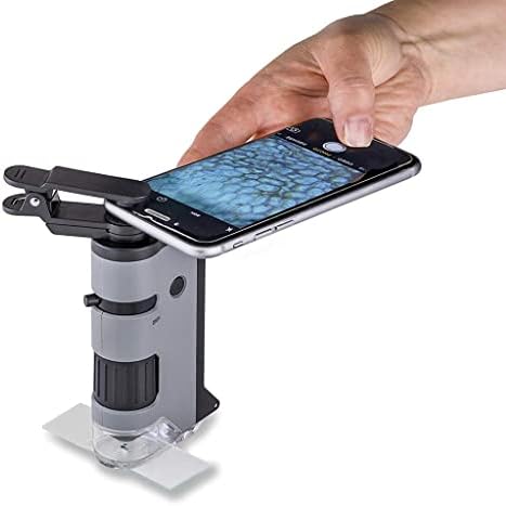 Carson MicroFlip 100x-250x LED and UV Lighted Pocket Microscope with Flip Down Slide Base and Smartphone Digiscoping Clip 5 41PbUmve45L. AC