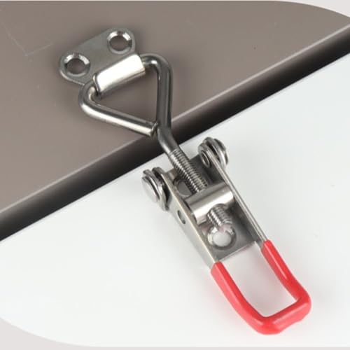 2 Stück Spannverschluss Edelstahl, Schnappverschluss Groß Kistenverschluss Kniehebelspanner mit Schlüsselloch Hebel Verschluss Einstellbare Spannverschlüsse für Schränke Schubladen, 150-170MM