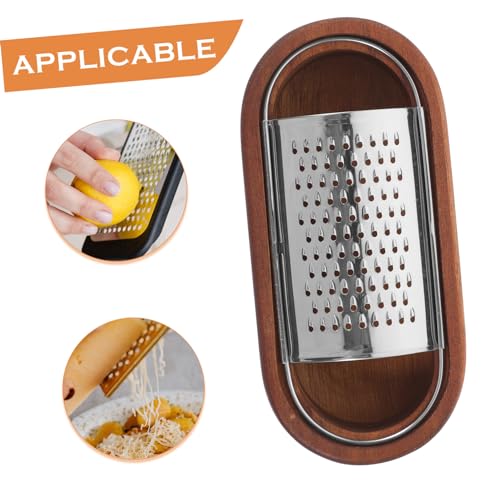 Rallador multifuncional de acero inoxidable y madera LIFKOME miniatura 2