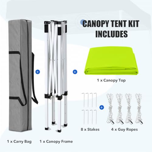 EAGLE PEAK 5x5 Pop Up Canopy Tent, Neon Green by EAGLE PEAK - Used condition - Image 9