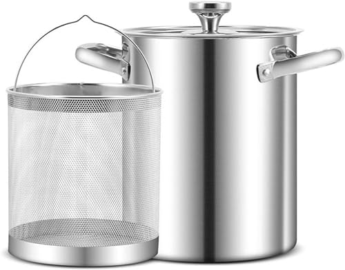 UNbit Cooking Pots,Asparagus Pot 304 Stainless Steel Vegetable Pasta Steamer Cooker with Basket and Lid, Oil Deep Fry Pan for Home Kitchen Restaurant Cooking Tool Pot
