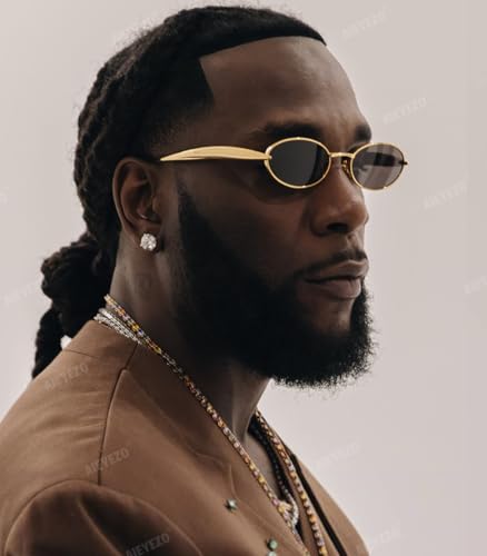 AIEYEZO Retro Oval Sunglasses for Women Men Fashion Gold Frame Sardine Sun Glasses Suitable for Small Faces3