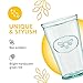 Amici Home Bee Hiball Glass | 16 Oz | Italian Made, Recycled Glass with Green Tint | Drinking Glass with Embossed Bee Design for Water, Juice, Cocktails (Set of 6)