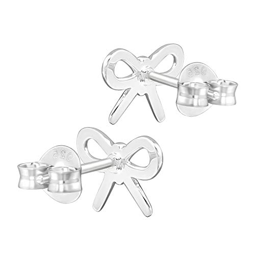 Aube Jewelry Hypoallergenic 925 Sterling Silver Bow Stud Earrings For Women #TOP1