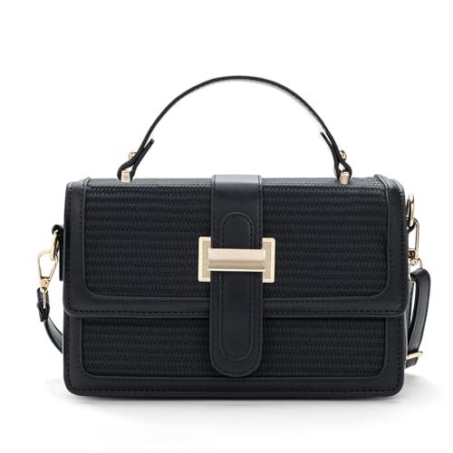Crossbody Purses for Women - Small Leather Woven Handbags & Shoulder Bag with Adjustable Strap for Daily Essentials​