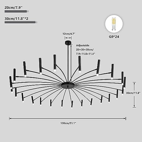 Luminaire suspendu Sputnik 40 têtes pour éclairer efficacement un grand salon - 2
