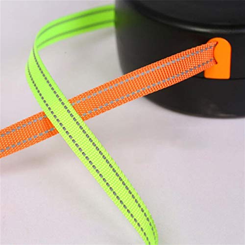 RTHGTFGS Correa Perro Correas de Mascotas con Cabeza con Linterna Bolsa de Basura Caja de Bolsas automáticas retráctiles retractables Tracción Cuerda Doble Perro Caminando Cadena de Correa