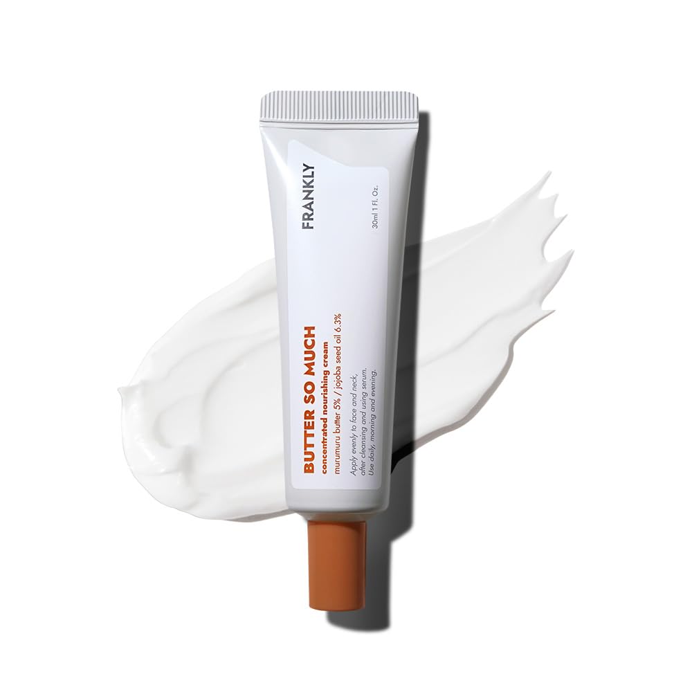 FRANKLY Butter So Much Cream Jumbo - Intense Moisturizing Face Moisturizer with 20% Vegan Butter & Plant Oils, 5% Murumuru Butter & 6.3% Jojoba for Dry & Sensitive Skin - 2.7 fl. Oz.