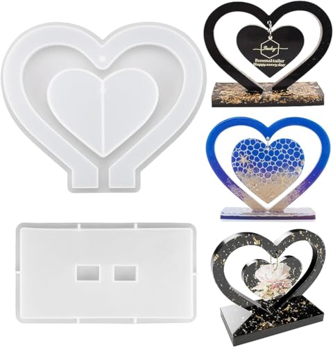 Moule en résine époxy en forme de coeur