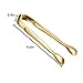 10 Pack Small Ice Tongs Sugar Tongs, Stainless Steel Mini Serving Appetizers Tongs for Party Coffee Tea Wine Bar Kitchen (Golden)