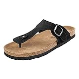 Northside Womens Bindi Leather Thong Cork Sandal