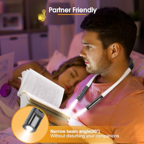 Yussot Led Neck Reading Light,Book Light For Reading In Bed With Safety Warning Light thumb #5