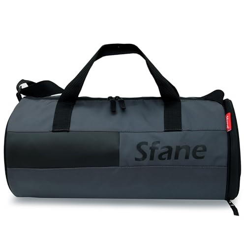 Sfane Polyester Grey Duffle/Shoulder/Gym Bag for Men & Women with Separate Shoe Compartment