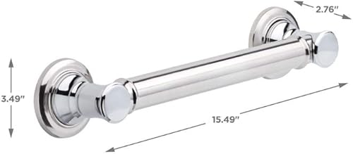 Miniatura 35 de DELTA FAUCET Delta Faucet 41618, barra de seguridad de baño tradicional de 18 pulgadas, cromo pulido Cromado,Bronce champán,Bronce veneciano,Acero