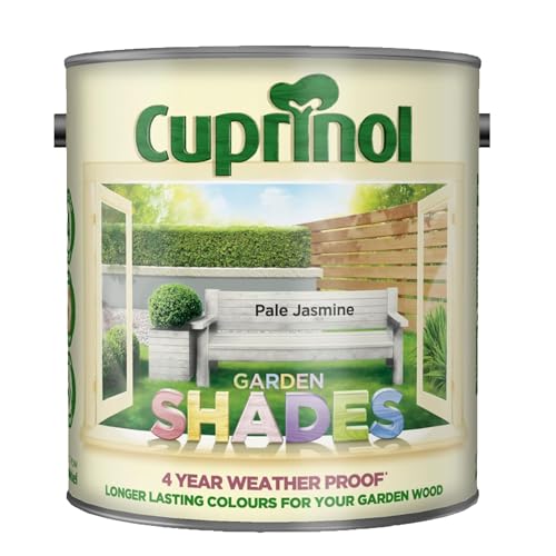 DUAYRA Garden Shades Paint | Quick Drying Water Based | For Garden Fence, Shades, Benches, Terracotta, Brick, Stone | Exterior Wood Furniture | Long Lasting (Pale Jasmine, 1 Liter)