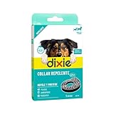 DIXIE - Collar Repelente Perros Plus - Color Negro - 58 cm Ajustables - Repele Pulgas Garrapatas y Mosquitos - Combina Dos Activos Naturales sin Insecticidas - Protege 3 Meses - Todos los Tamaños