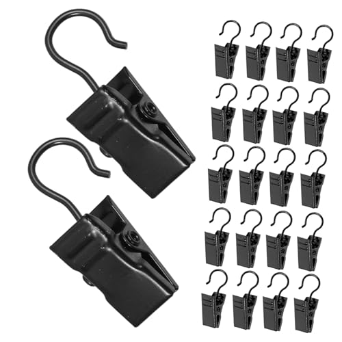 Image of Balacoo 100pcs Heavy-Duty Curtain Hook Clips for Hanging Lights Drapery and Art Displays Versatile Clips for Home Decoration and Quick Installation