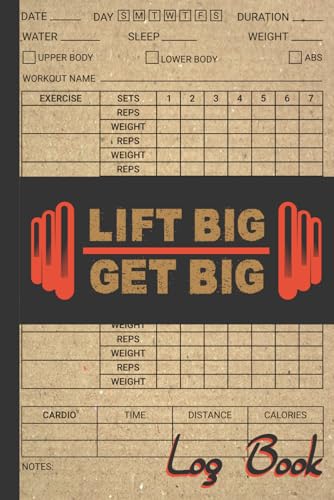Weight Lifting Log Book: Workout and Fitness Journal for Men and Women: | To Track Gym & Home Workouts | Workout Planner - 6' x 9' 140 pages