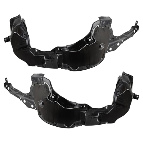 Image of TRQ Front Driver and Passenger Side Inner Fender Liner Set Compatible with 2016-2021 Nissan Maxima